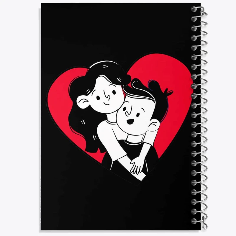 دفتر مشق 50 برگ خندالو مدل عاشقانه کد 27124