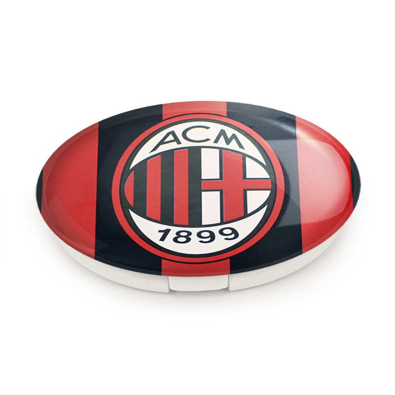 آینه جیبی خندالو طرح باشگاه آث میلان A.C. Milan مدل تاشو کد 2004