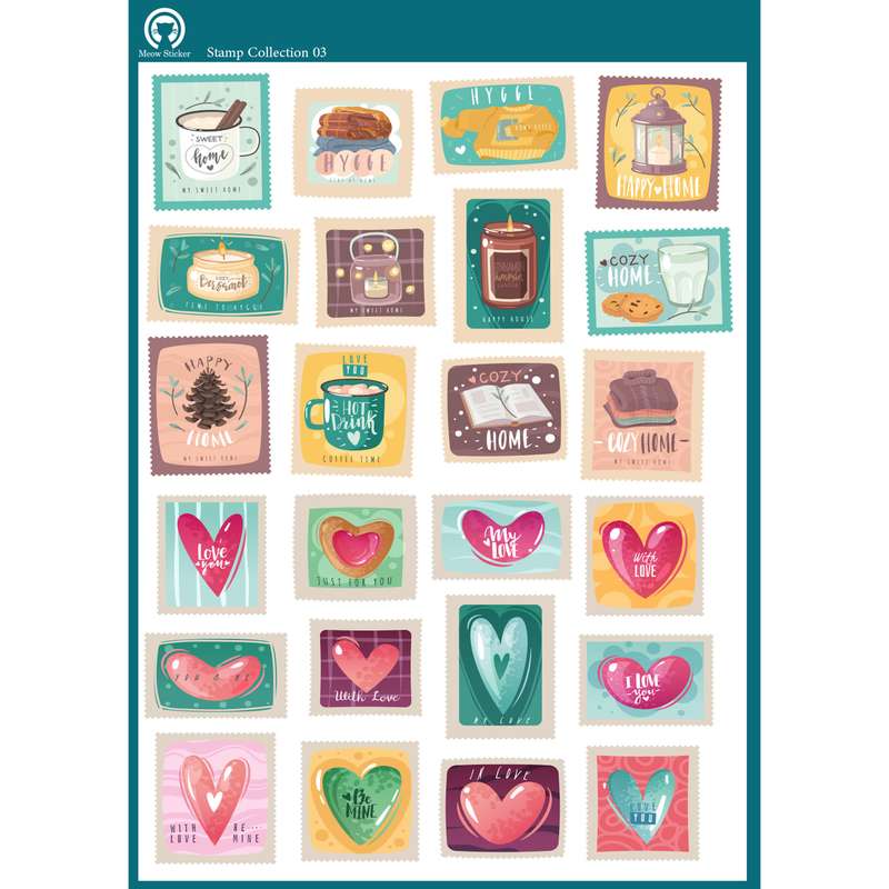 برچسب میو استیکر مدل تمبر رویایی بولت ژورنال و اسکرپ بوک- کد Stamp03