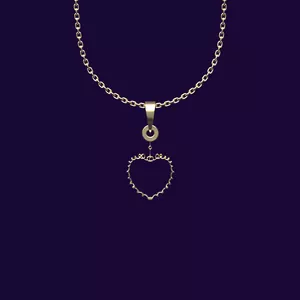 گردنبند طلا 18 عیار زنانه مدوپد مدل قلب کد DD2-1-1170