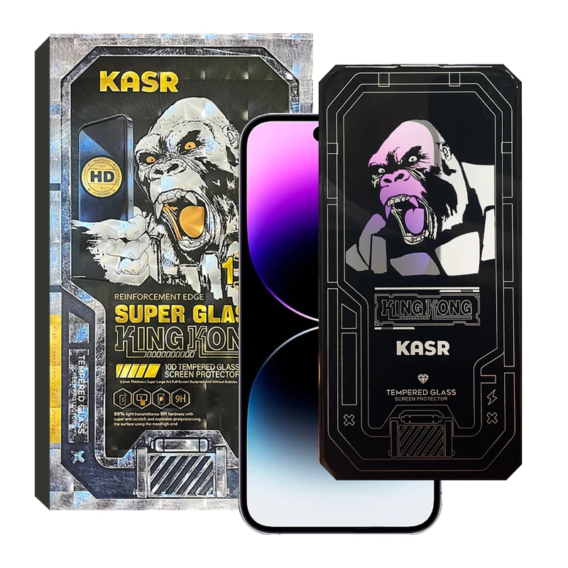 محافظ صفحه نمایش کینگ کونگ مدل SUPER GLASS 10D مناسب برای گوشی موبایل اپل iPhone 14 Pro Max
