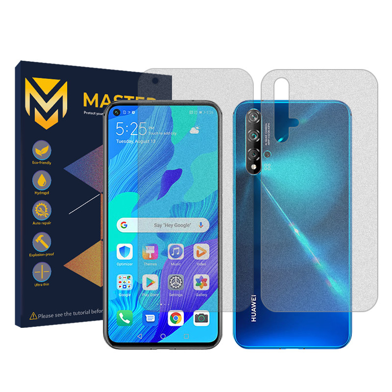 محافظ صفحه نمایش مات مستر مدل Resistant مناسب برای گوشی موبایل هوآوی nova 5T به همراه محافظ پشت گوشی