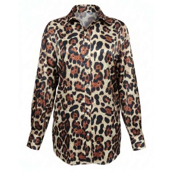 شومیز آستین بلند یقه برگردان زنانه مدل 112740