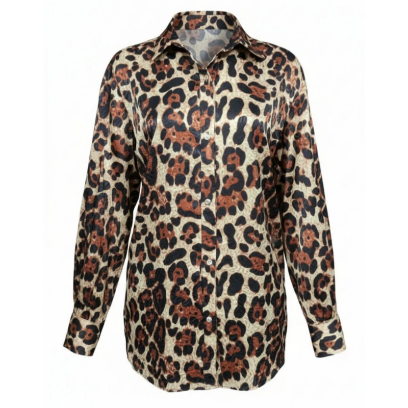 شومیز آستین بلند یقه برگردان زنانه مدل 112740