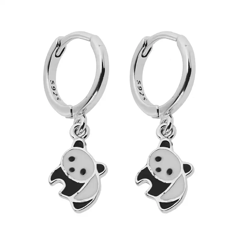 گوشواره نقره زنانه مدل پاندا کد 6298541