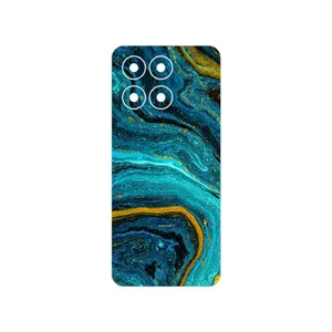MAHOOT Turquoise marblewith golden streaks Cover Sticker for Honor X6a