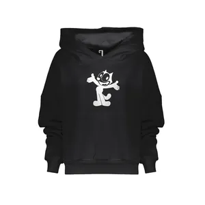 هودی زنانه مدل felix the cat رنگ مشکی