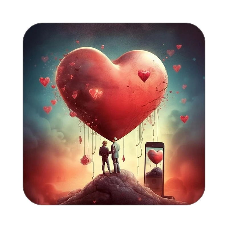 زیر لیوانی کاکتی مدل عاشقانه کد mp12812