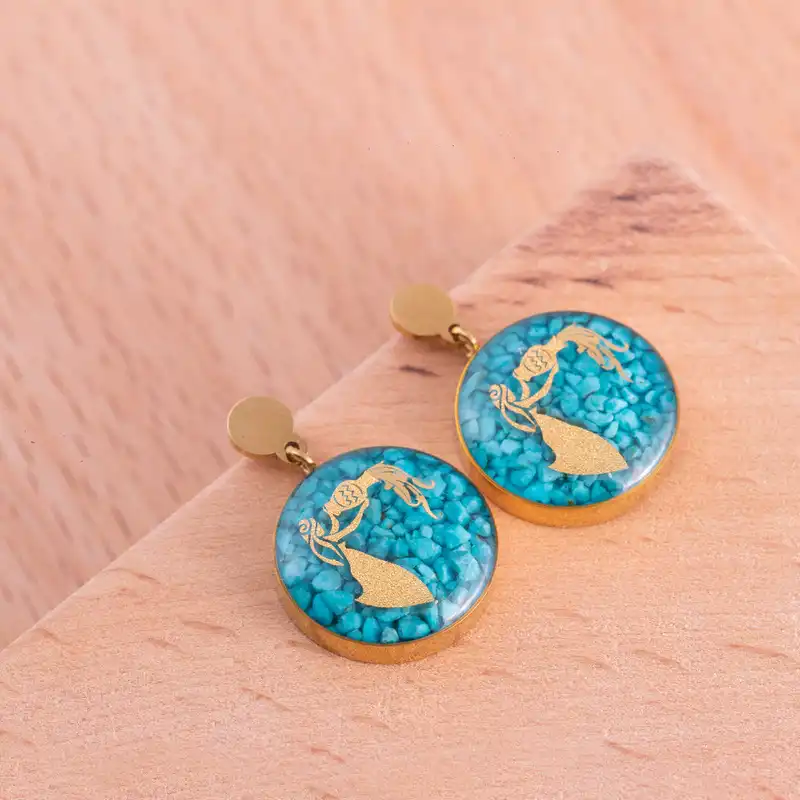 گوشواره زنانه زرسام مدل ماه بهمن کد 10006986