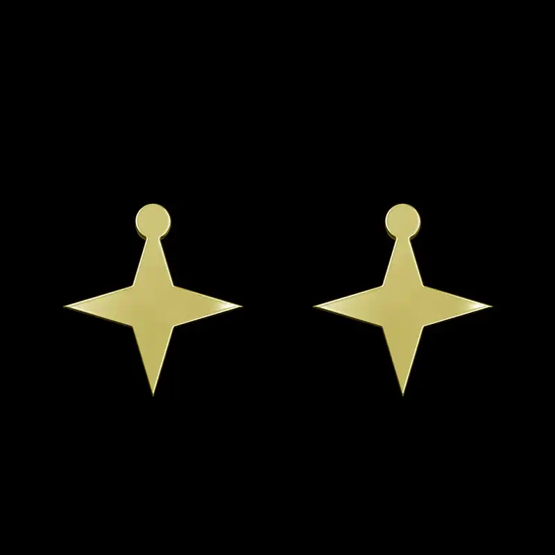 گوشواره طلا 18 عیار زنانه مدوپد مدل ستاره کد GA1-15525