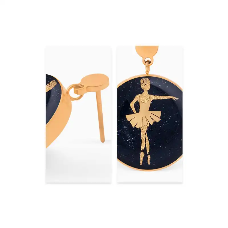 گوشواره زنانه زرسام مدل بالرین کد 10007065