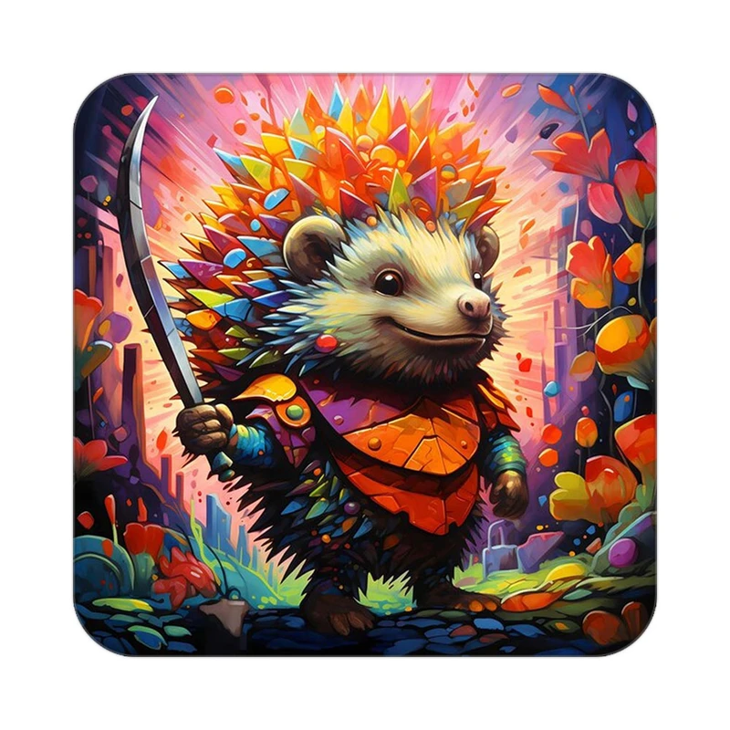 زیر لیوانی کاکتی طرح حیوانات رنگی مدل mp26739