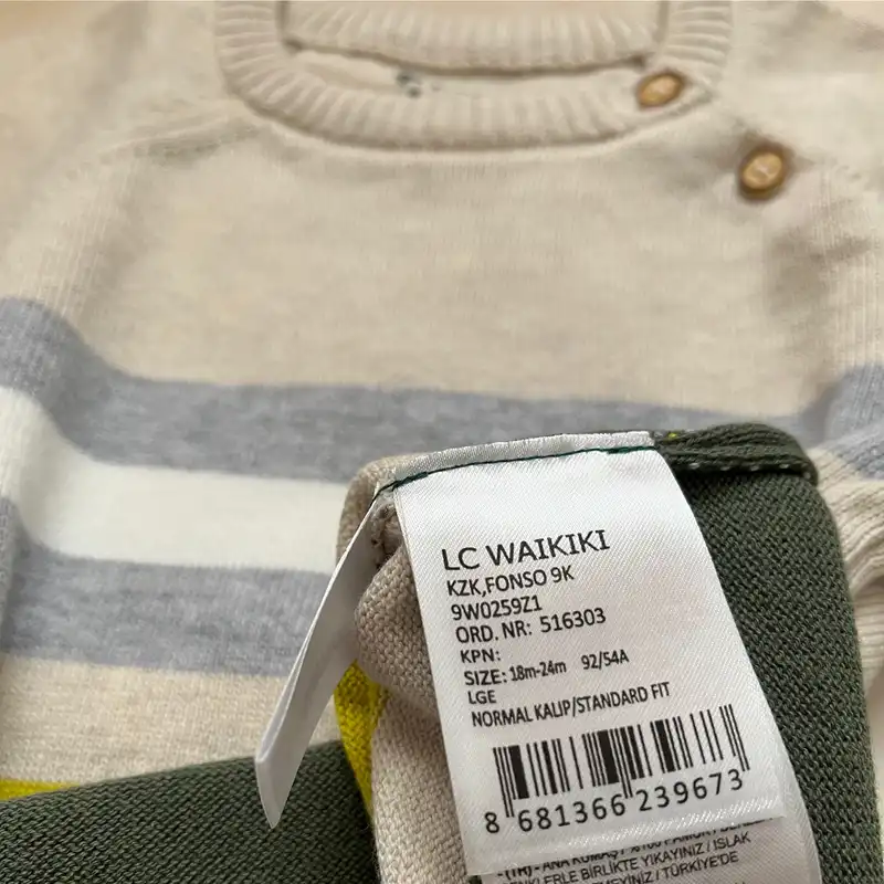 پلیور پسرانه ال سی وایکیکی مدل يقه گرد