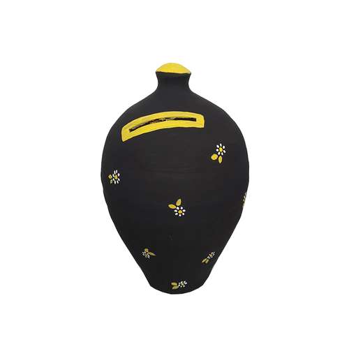 قلک سفالی طرح گل گلی مدل RO - 27