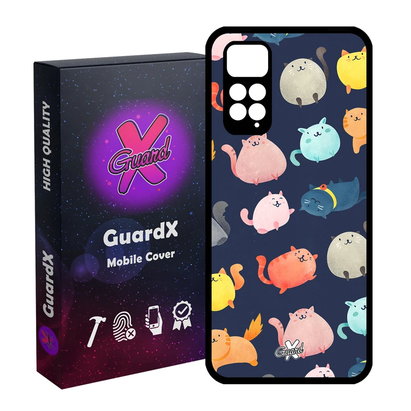 کاور گارد ایکس طرح Cats مدل Glass10173 مناسب برای گوشی موبایل شیائومی Redmi Note 11S/ Note 11 4G