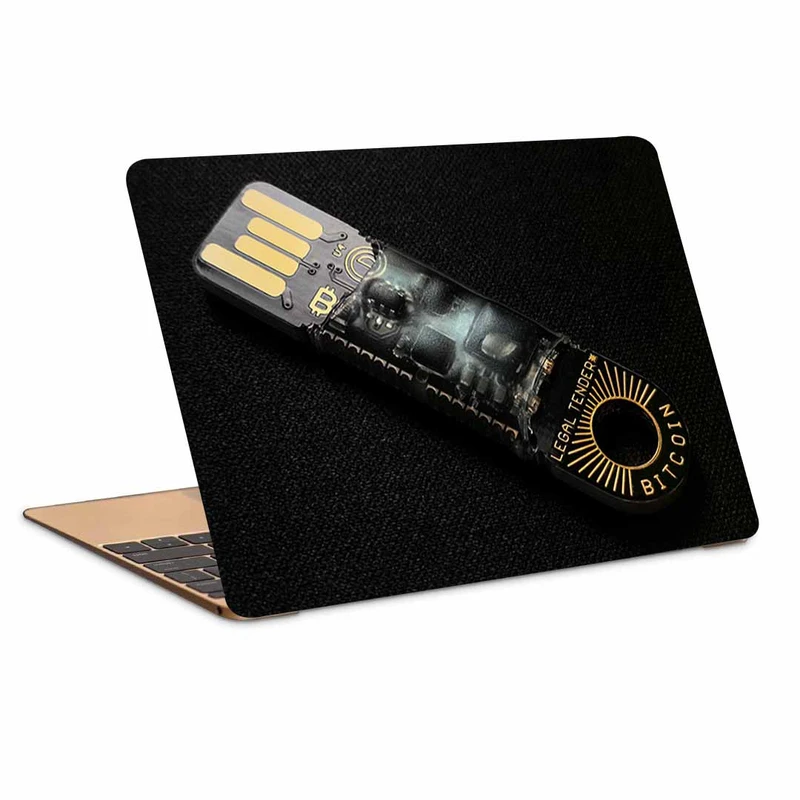 استیکر لپ تاپ طرح bitcoin کد p-1052 مناسب برای لپ تاپ 15.6 اینچ