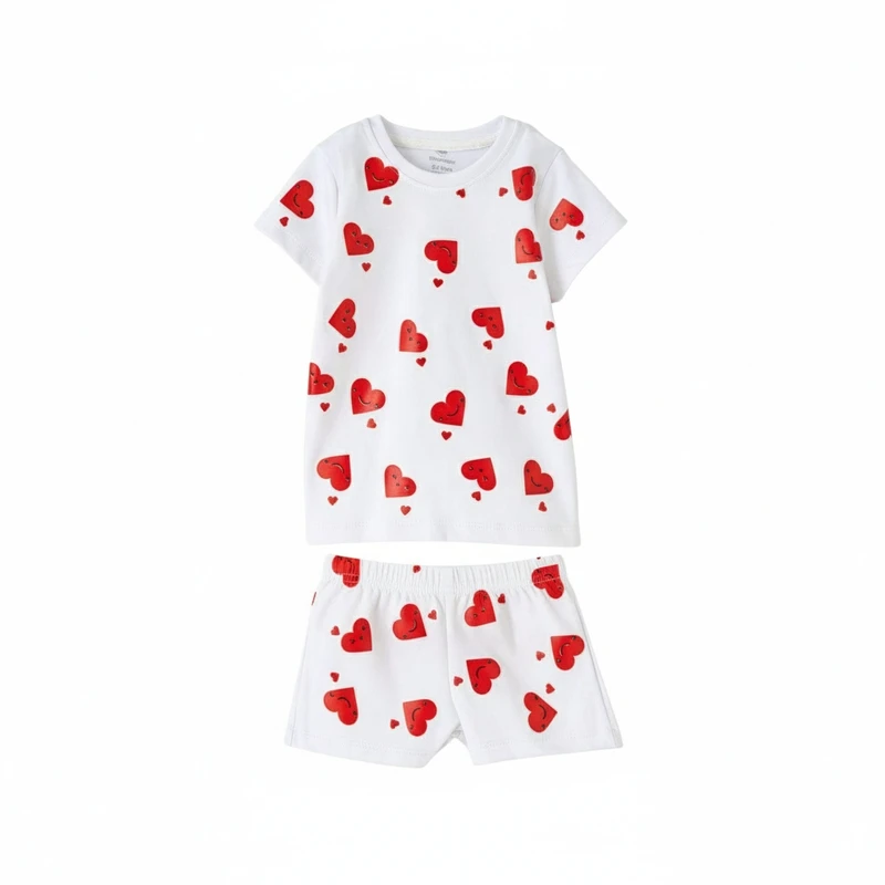 ست تی‌شرت آستین کوتاه و شلوارک راحتی نوزادی مدل MDSS-CH3751