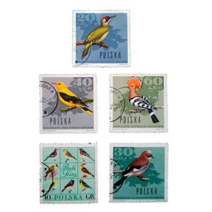 تمبر یادگاری مدل پرنده کد h-309 مجموعه 5 عددی