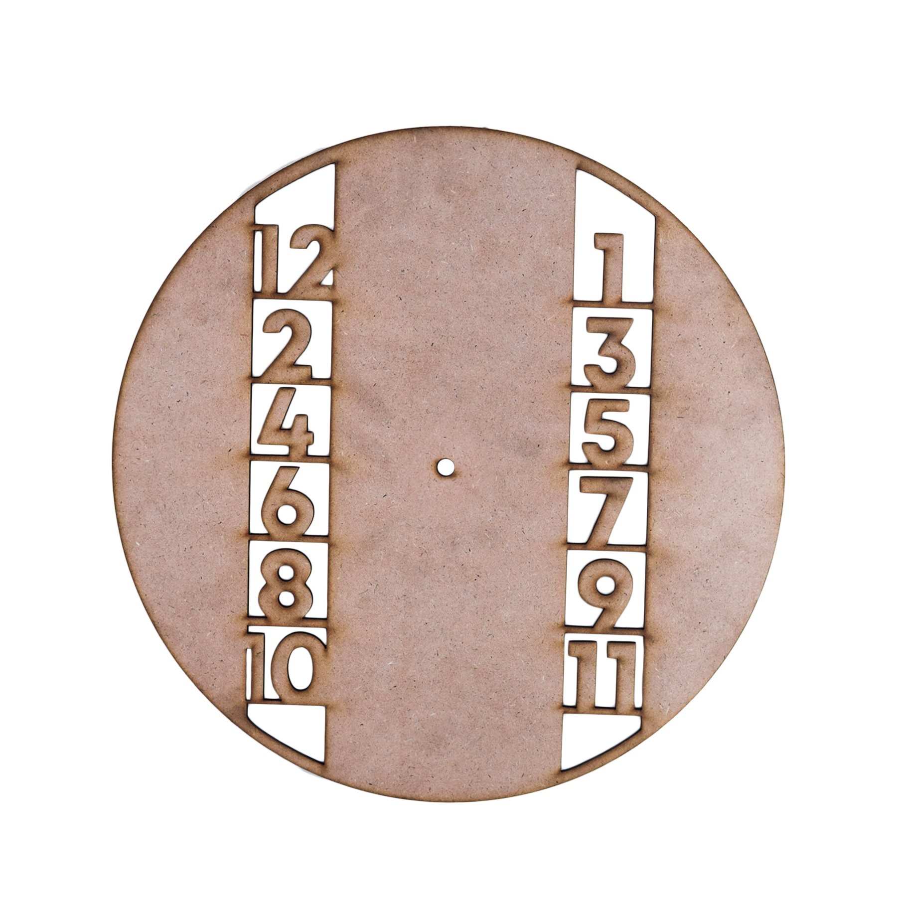 اسلایس چوبی مدل ساعت دیواری طرح اعداد کد 07