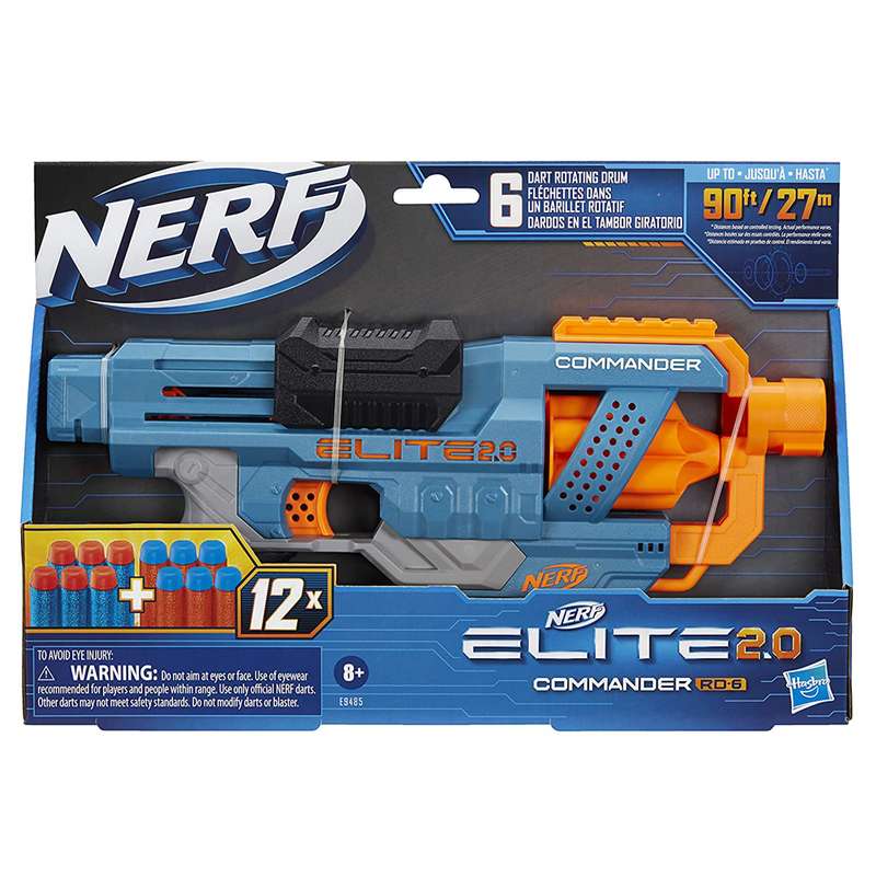 تفنگ بازی نرف مدل Elite 2.0 Commander RD-6 Blaster کد E9485
