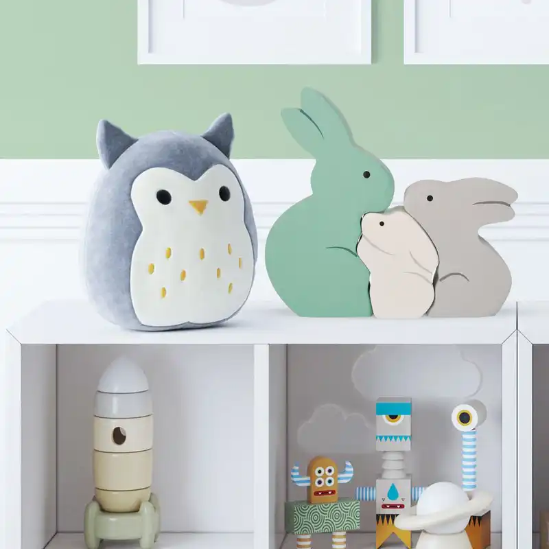 اسباب بازی چوبی طرح پازل خانواده خرگوش مدل MKT26-L مجموعه 3 عددی