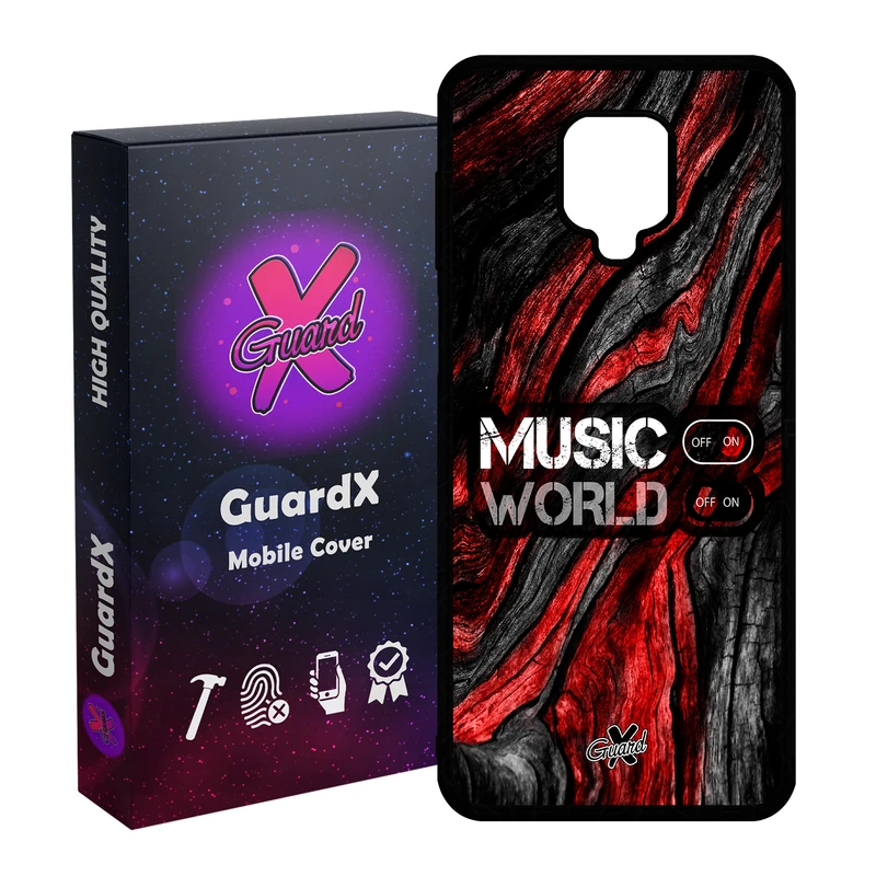 کاور گارد ایکس طرح Music مدل Glass10160 مناسب برای گوشی موبایل شیائومی Redmi Note 9S / Note 9 Pro / Note 9 Pro Max