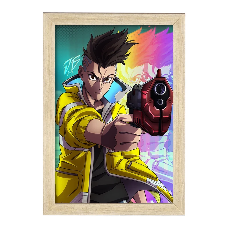 تابلو خندالو مدل دیوید انیمه سایبر پانک Cyberpunk  کد 22467