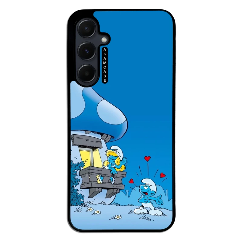 کاور آکام مدل AMC-WSGA55-SMURFS-4 مناسب برای گوشی موبایل سامسونگ Galaxy A55