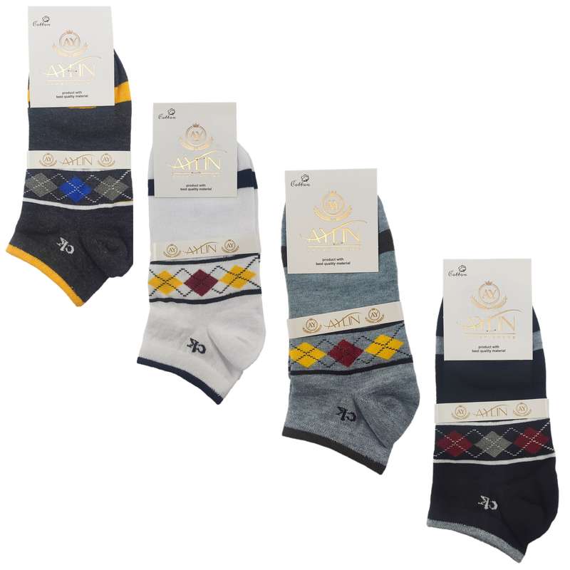 جوراب کالج آیلین مدل 01  مجموعه 4 عددی