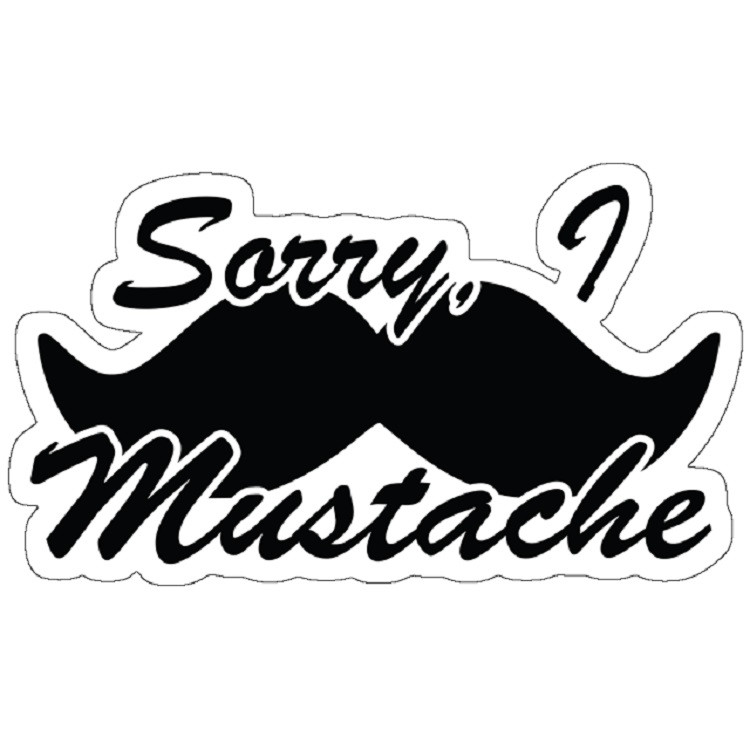 استیکر لپ تاپ مدل Sorry, I Mustache