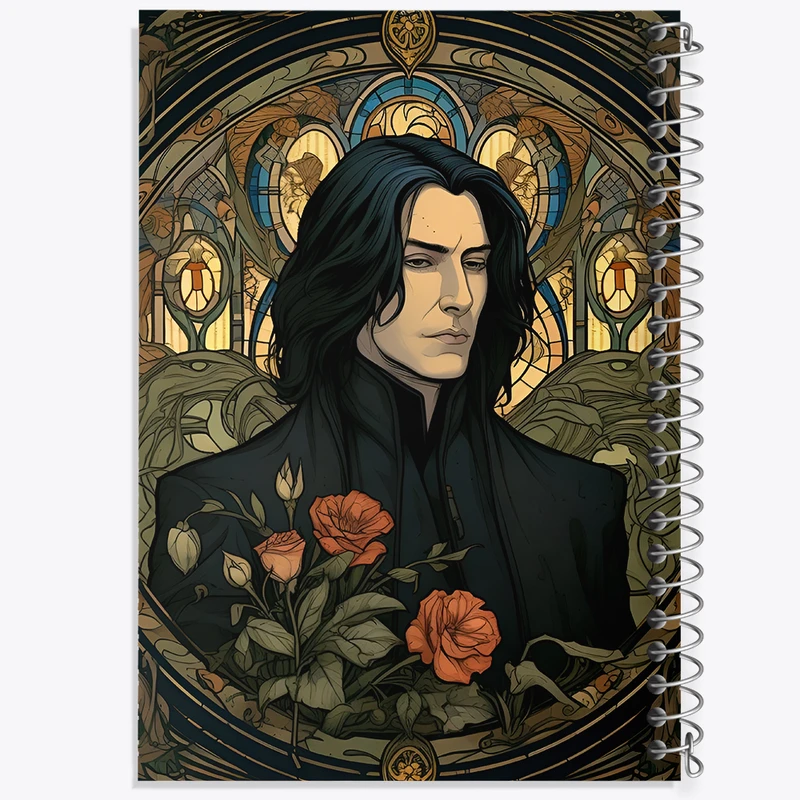 دفتر ژورنال نویسی 50 برگ خندالو مدل نقطه ای طرح اسنیپ هری پاتر (Harry Potter) کد N2451