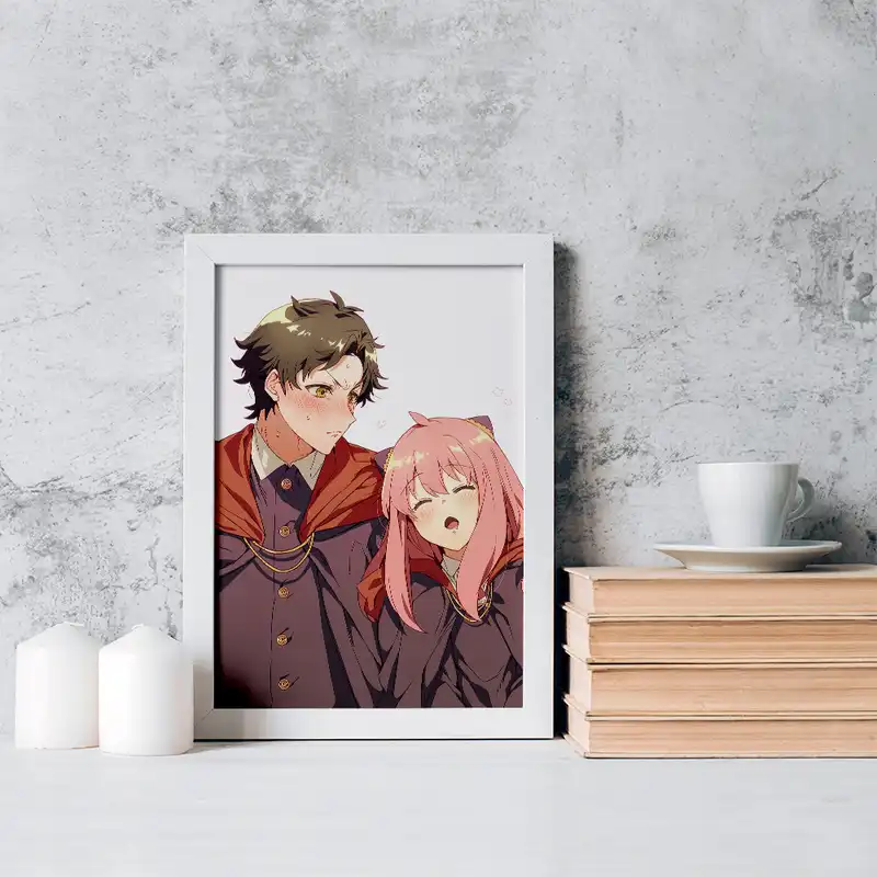 تابلو خندالو مدل انیا فورجر و دامیان دزموند انیمه اسپای ایکس فمیلی کد 17665