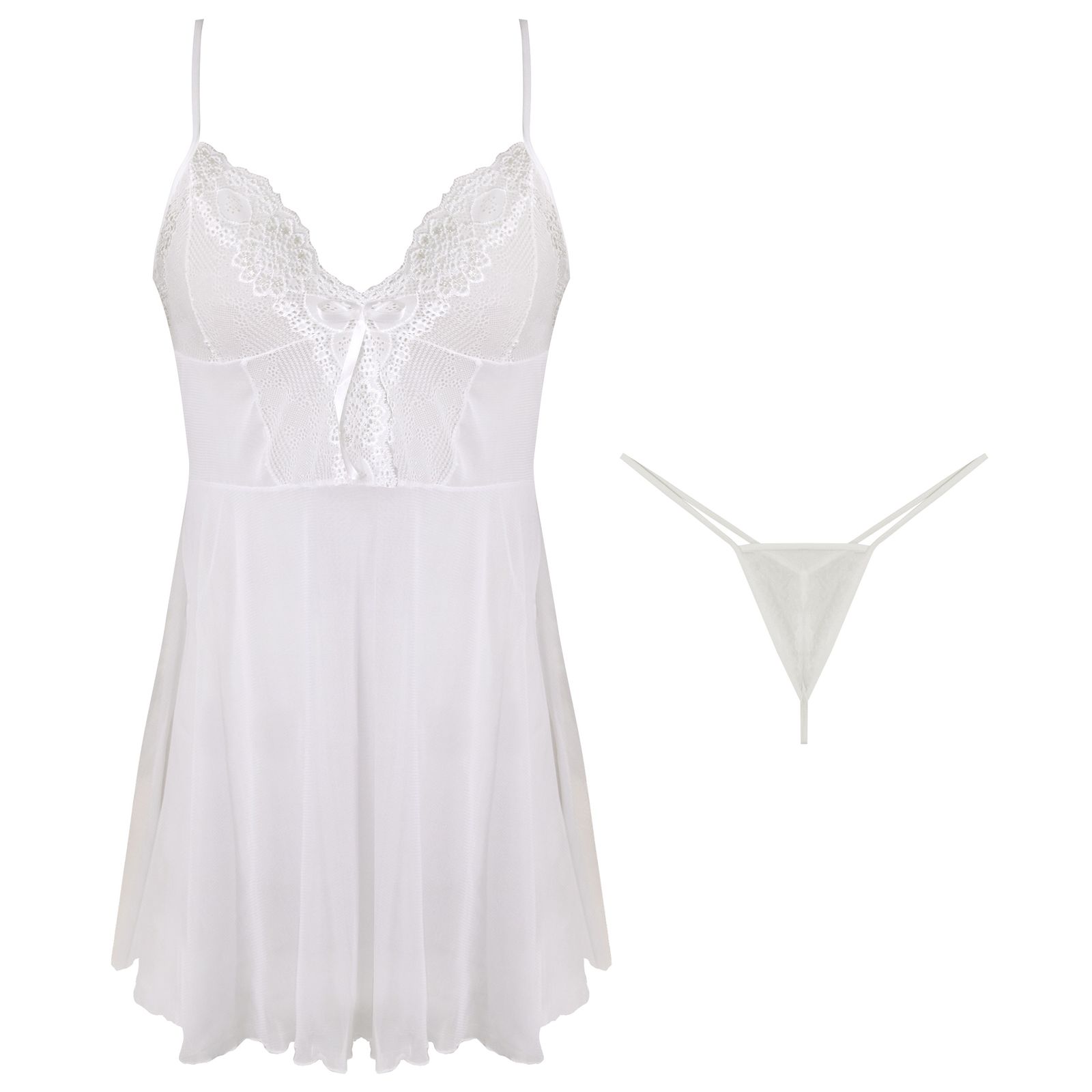 لباس خواب زنانه ماییلدا مدل 3751-508 رنگ سفید -  - 1