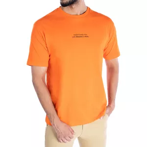 تی شرت آستین کوتاه مردانه جوتی جینز مدل یقه گرد کد 1551345 رنگ نارنجی