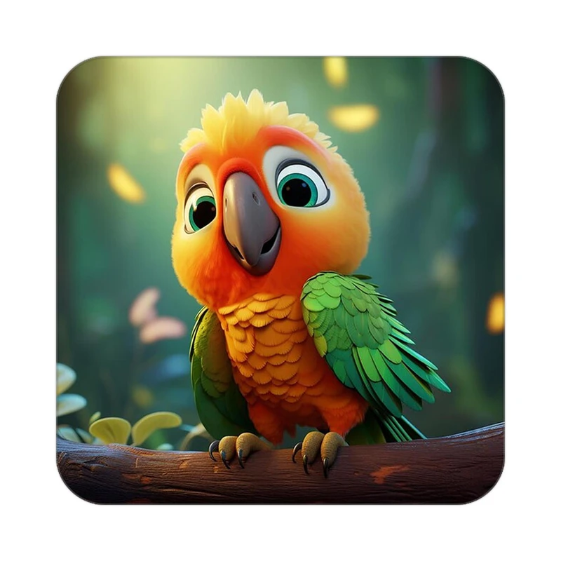 زیر لیوانی کاکتی طرح حیوانات کارتونی مدل mp28025