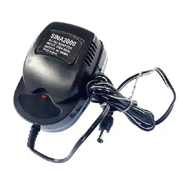 آداپتور 9 ولت 500 میلی آمپر مدل SINA 2000