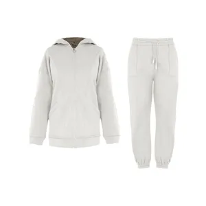 ست سویشرت و شلوار زنانه بنیس مدل 57200701 رنگ سفید