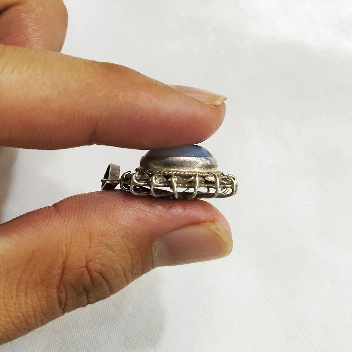 آویز گردنبند نقره زنانه سلین کالا مدل عقیق کد ce-As17