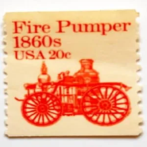 تمبر یادگاری مدل ماشین آتش نشانی کد 1860
