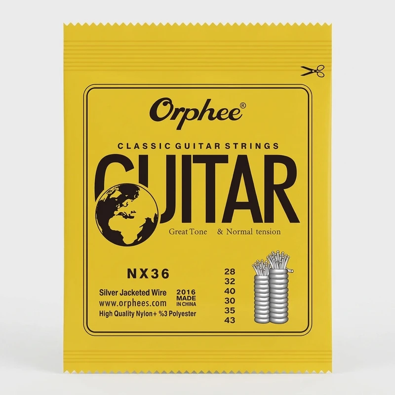 سیم گیتار کلاسیک اورفی مدل Nx36 بسته 6 عددی 