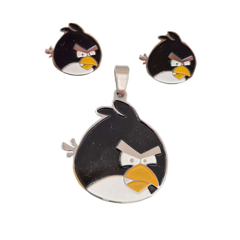 نیم ست دخترانه مدل پرنده های عصبانی