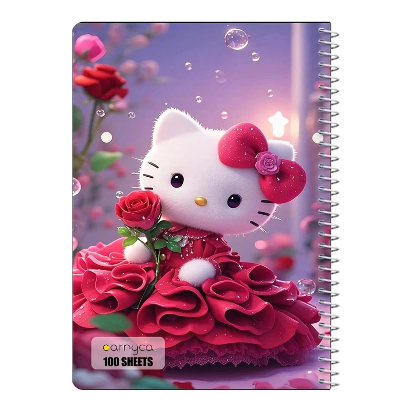 دفتر مشق 100 برگ سیمی کارنیکا طرح هلو کیتی hello kitty کد 14659
