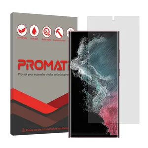 Promate Resistant model transparent screen protector suitable for Samsung Galaxy S22 Ultra 5G mobile phone