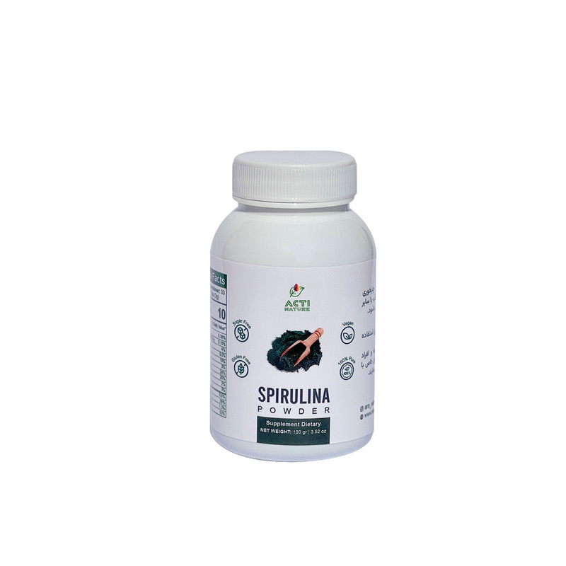 پودر جلبک خوراکی اسپیرولینا اکتی نیچر - 100 گرم