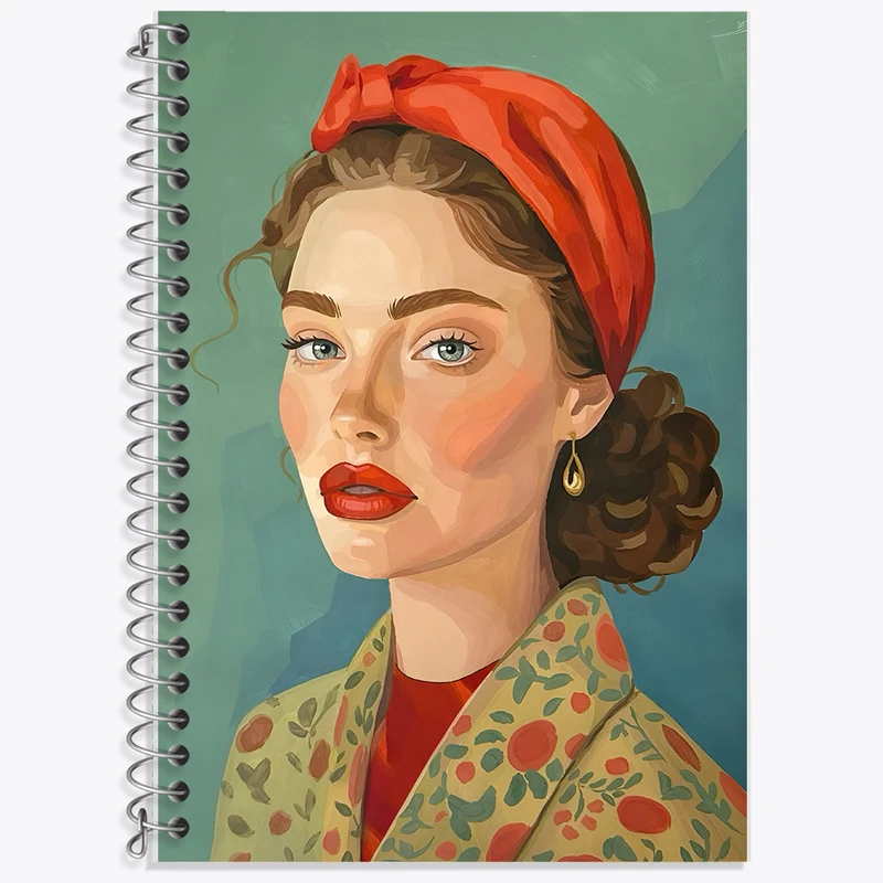 دفتر زبان 50 برگ خندالو مدل دو خط طرح دخترانه کد F7651