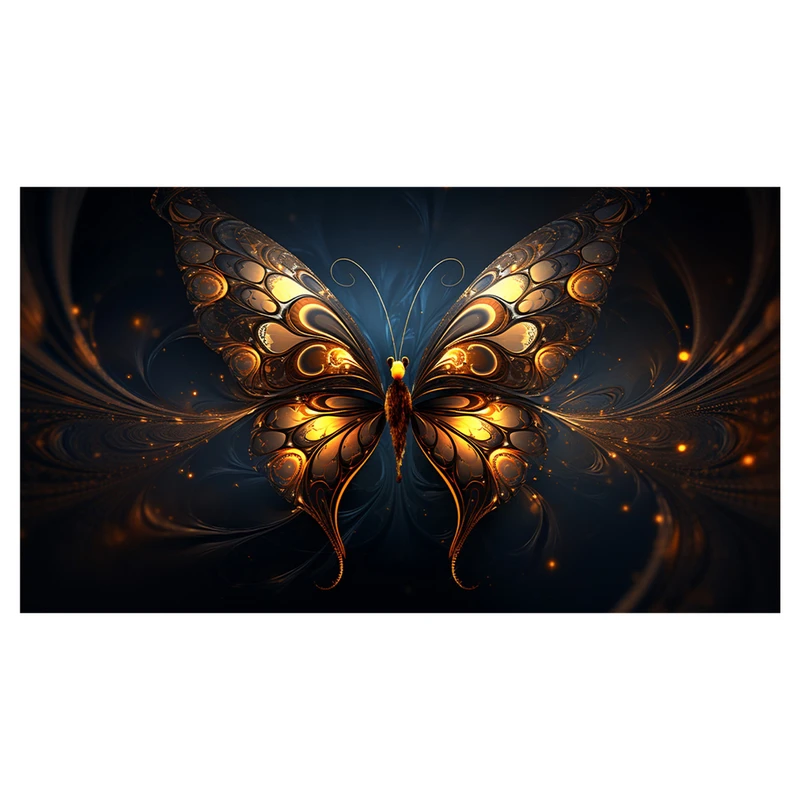 فرش پارچه‌ای مدل فرشینه طرح پروانه طلایی کد AR3060933