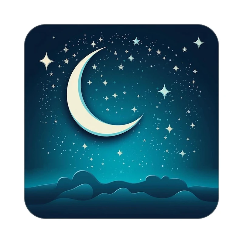 زیر لیوانی کاکتی طرح ماه و ستاره مدل mp53283