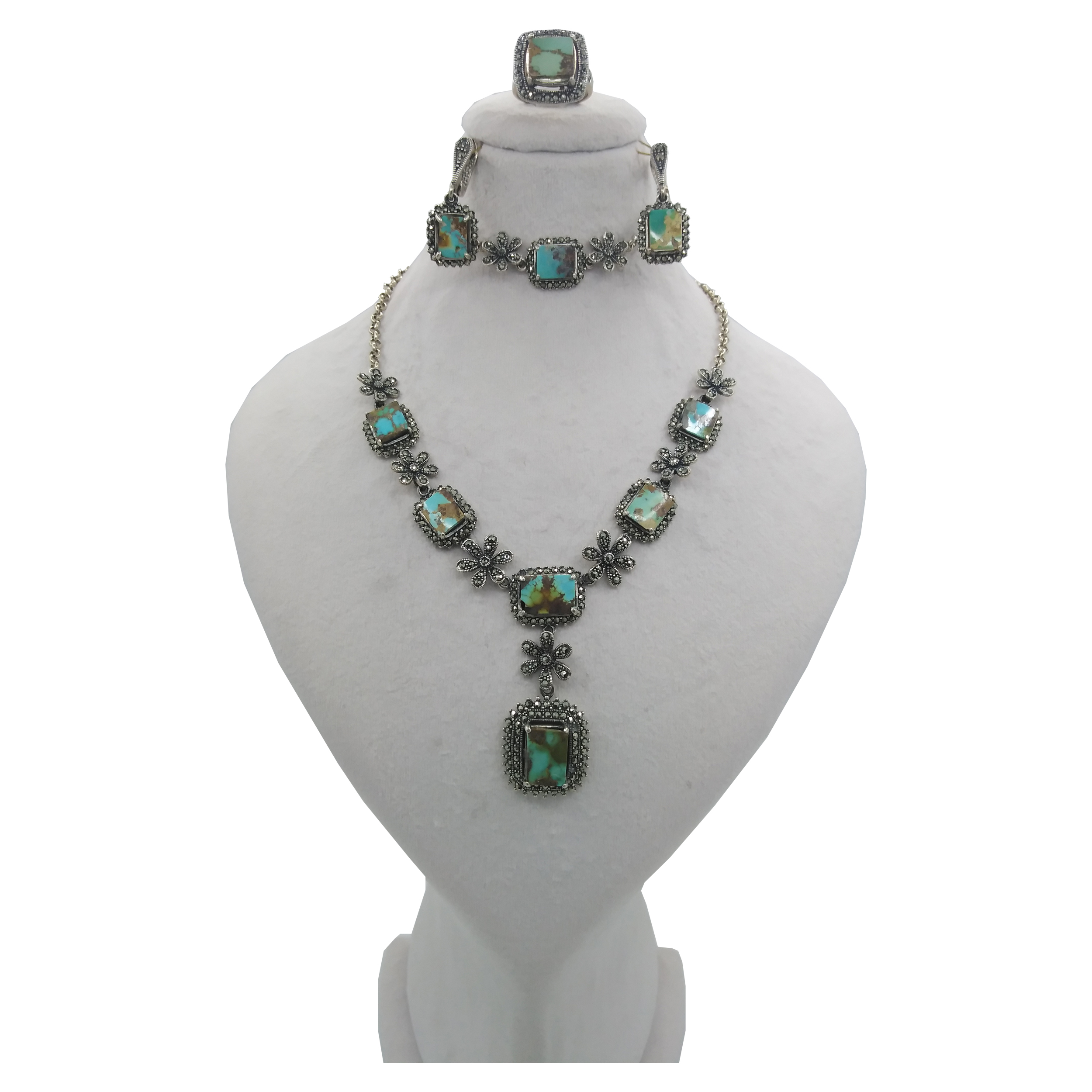 نیم ست نقره زنانه کد 4006