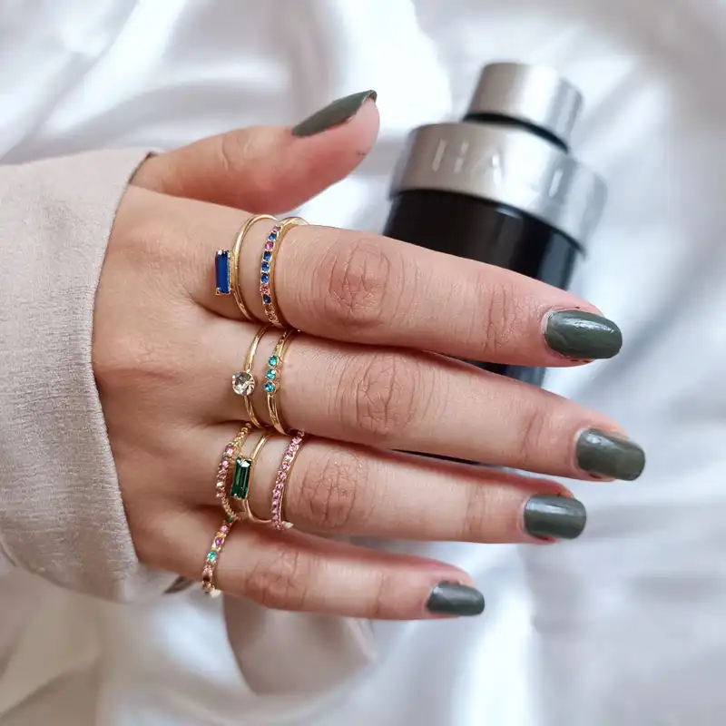 انگشتر زنانه مدل 20 مجموعه 8 عددی