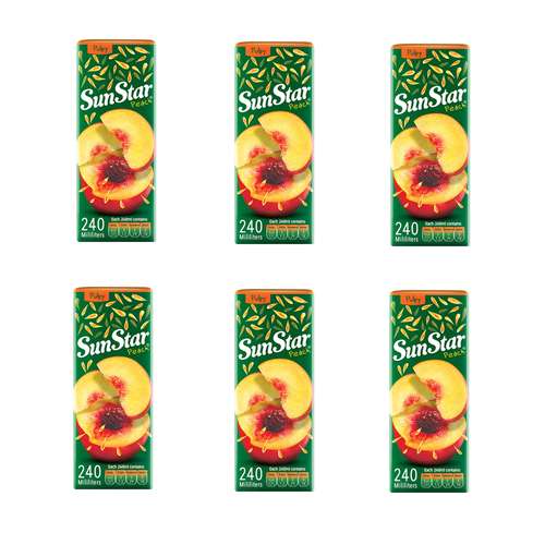 آبمیوه هلو سان استار -240 میلی لیتر بسته 6 عددی